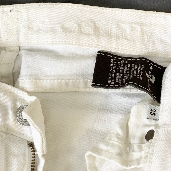 White 7 for All Mankind skinny jeans - Picture 2 of 2
